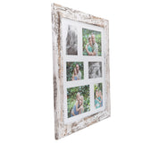 Photo Frame with multiple pictures & optional message  - 49X59cm -  White  Stressed