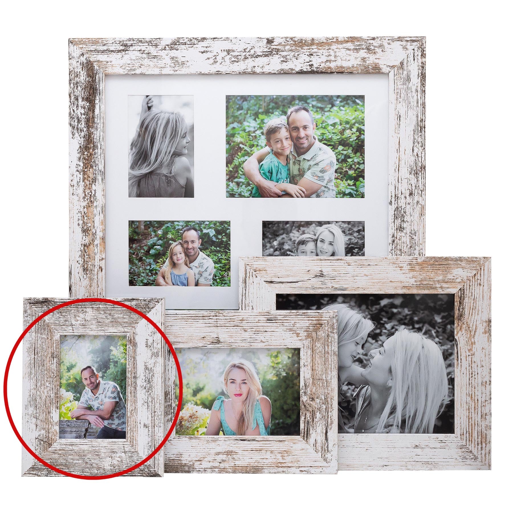 Photo Frame with your picture!- 13x18cm - White Stressed – Canvas