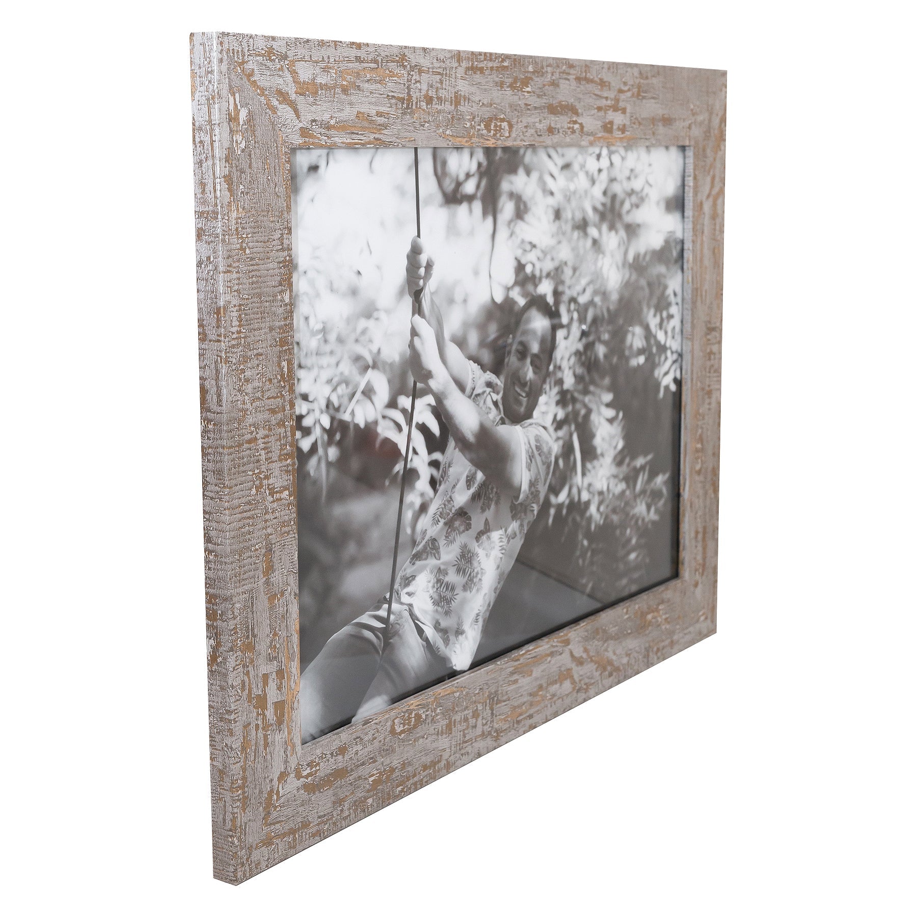 Photo Frame with multiple pictures & optional message  - A3 40x30cm- Wood  Stressed