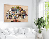 Large "26 PHOTO" Family Tree Collage Canvas (ready-to-hang)