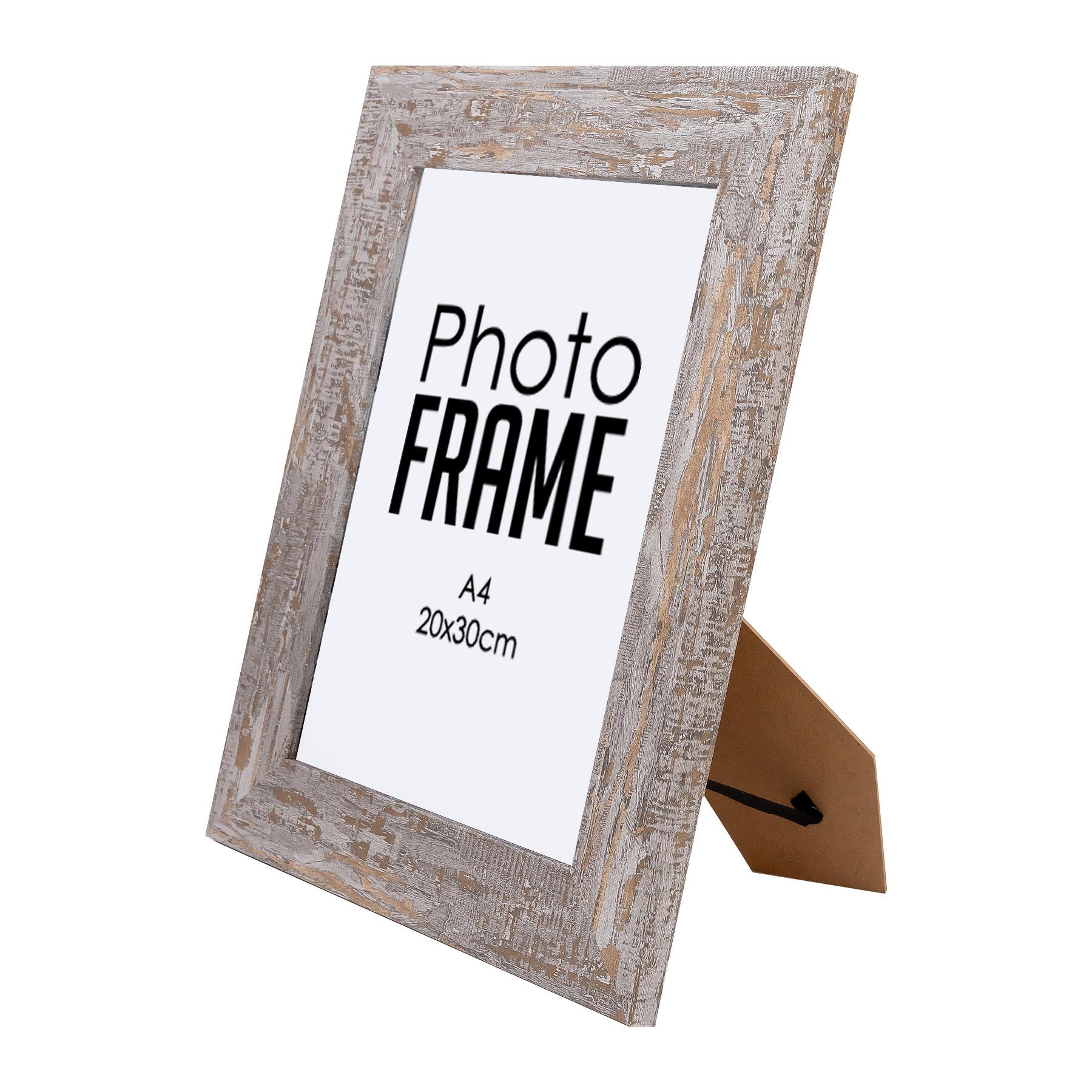 Photo Frame - A4 20x30cm- Wood Stressed (FRAME ONLY) – Canvas & More
