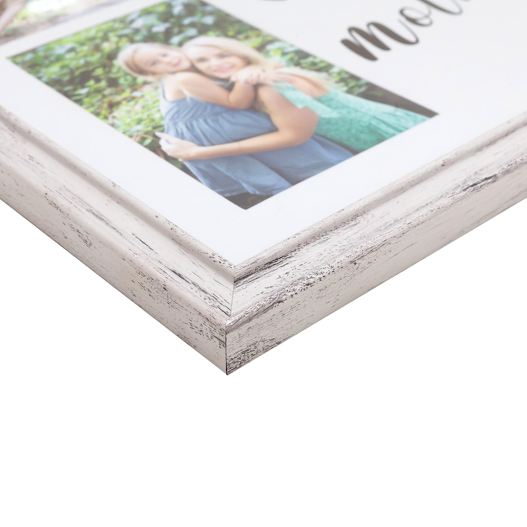 Photo Frame with 5 pictures - Mother's Day  Collage - A3  30X40cm -  White  Stressed