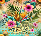 Summer - Hello Summer Design on Tumbler, Can, Flask, or Water bottle