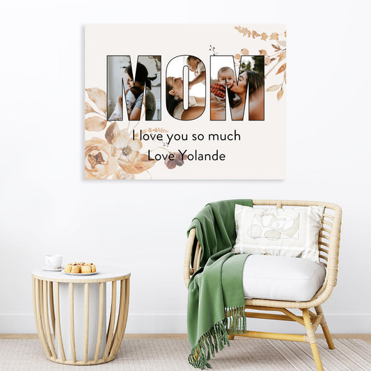 MOM Photo Collage on ready-to-hang Canvas