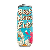 Mom - Best Mom Ever Daisy Design on Tumbler, Can, Flask, or Water bottle