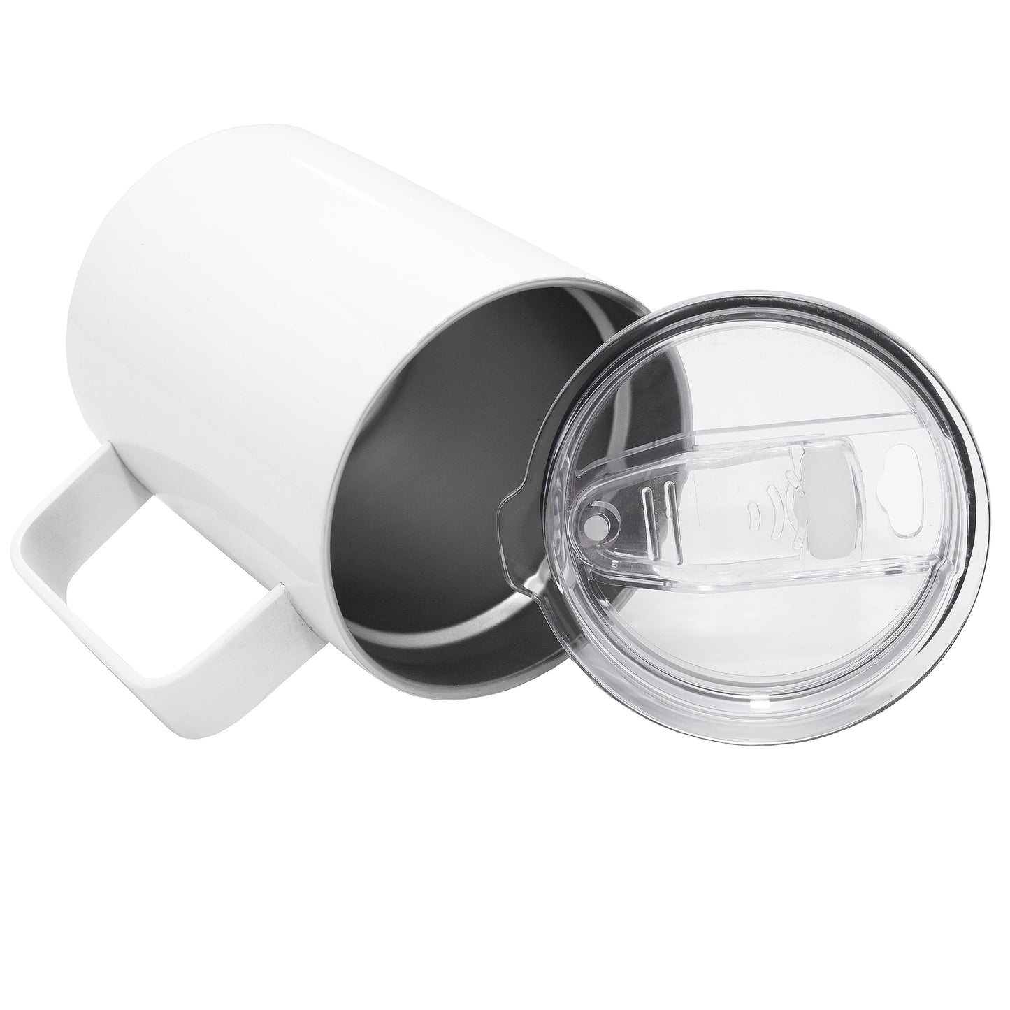 Personalised Double wall Stainless Steel Coffee Mug 12oz (White)