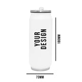 Personalised  Double wall Stainless Steel 400ml Can (White)