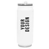 Personalised  Double wall Stainless Steel 400ml Can (White)