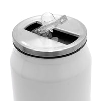 Personalised  Double wall Stainless Steel 400ml Can (White)