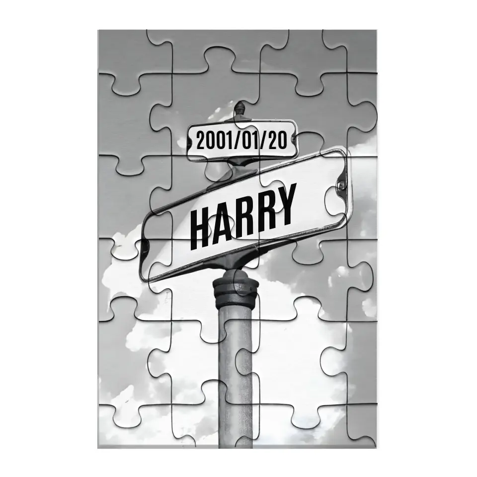 Personalized Street Sign Family/Couple Names Puzzle