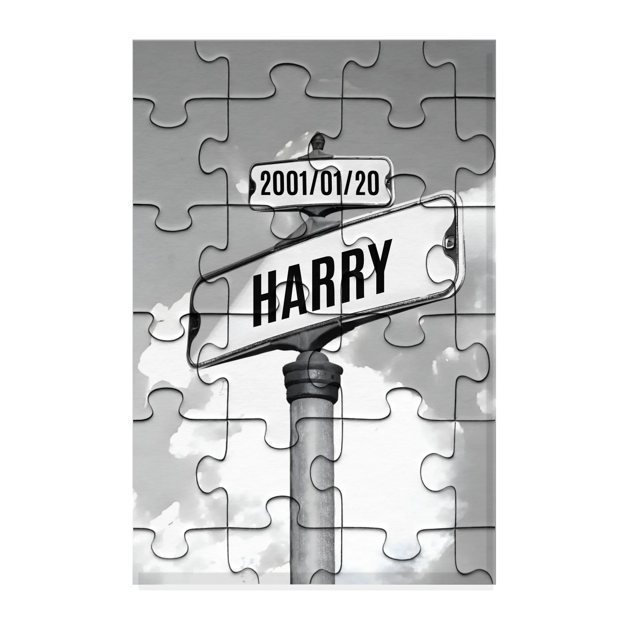 Personalized Street Sign Family/Couple Names Puzzle