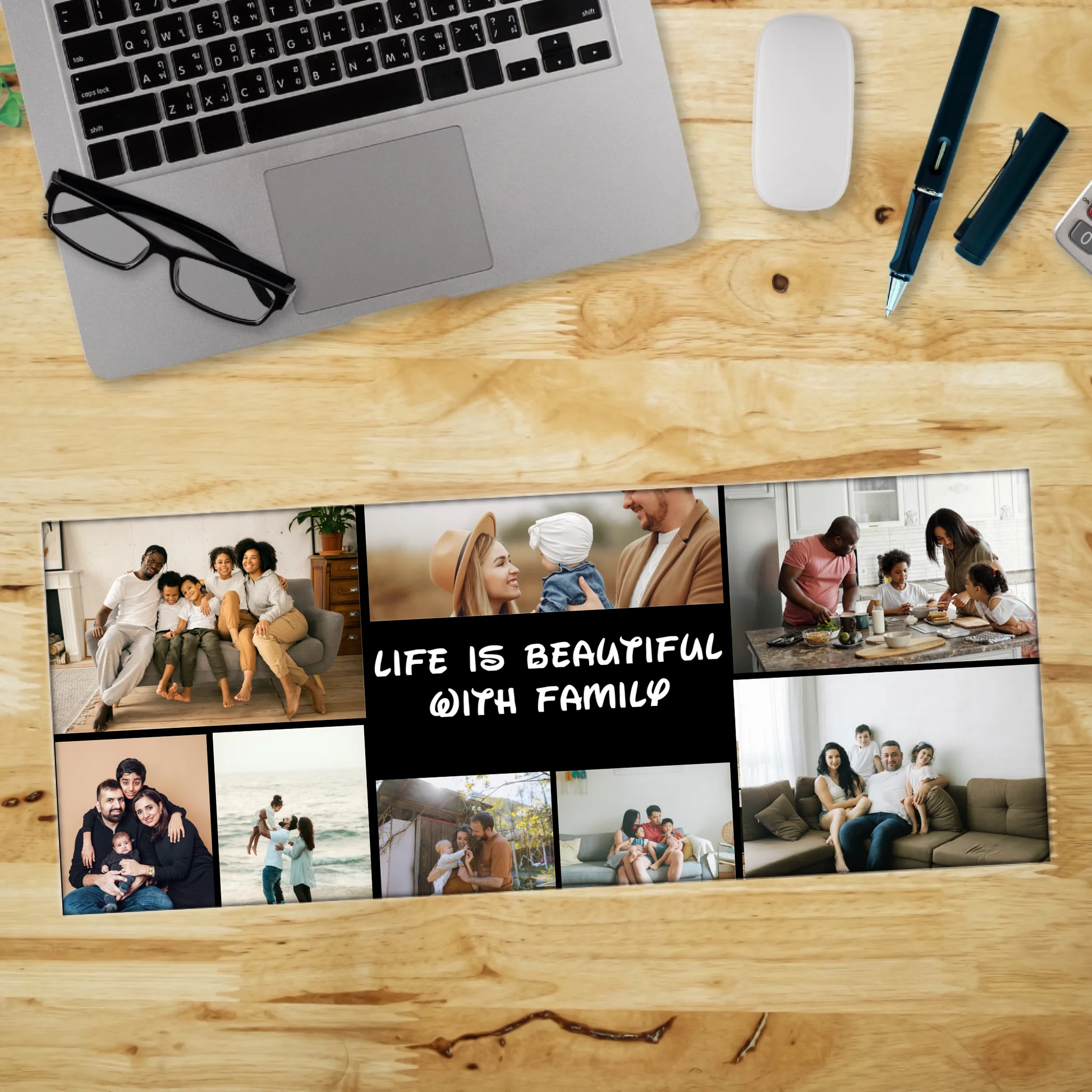 Personalised Photo Collage Desk Mat – Canvas & More