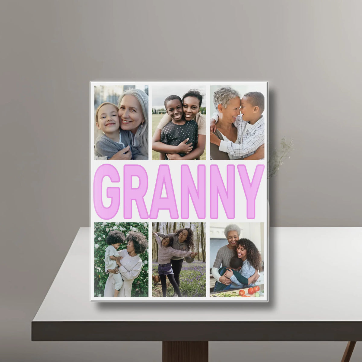 GRANNY - Acrylic Personalized Photo Blocks Collage UK TIB