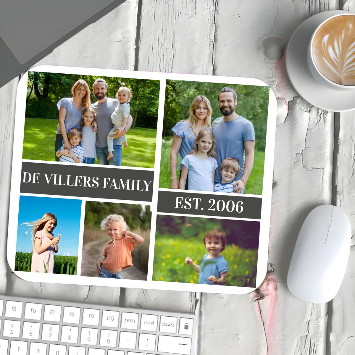 FAMILY Collage - Personalized Mousepad United Kingdom