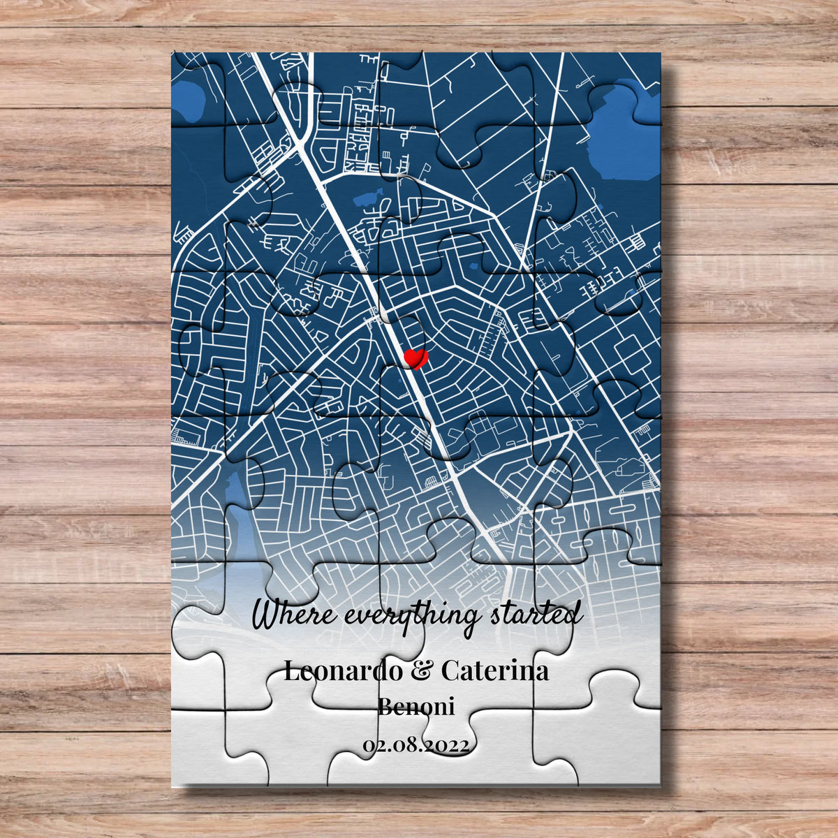 Where Everything Started | Personalized Map Puzzle UK TIB