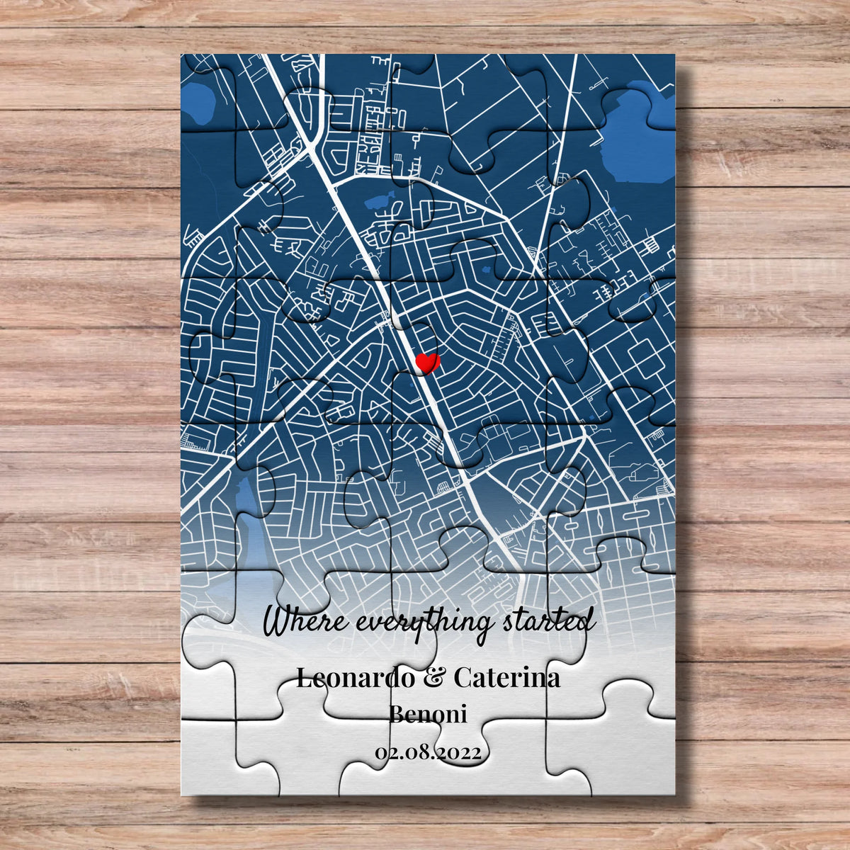 Where Everything Started | Personalized Map Puzzle UK TIB