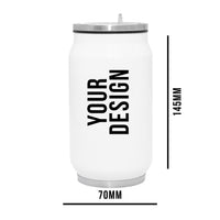 Personalised  Double wall Stainless Steel 250ml Can (White)