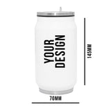 Personalised  Double wall Stainless Steel 250ml Can (White)