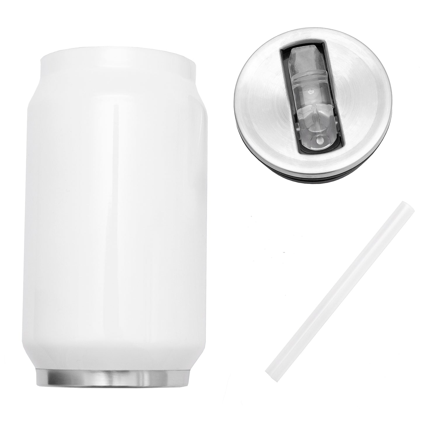 Personalised  Double wall Stainless Steel 250ml Can (White)