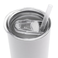 Personalised  Double wall 20oz Stainless Steel Skinny Tumbler (White)