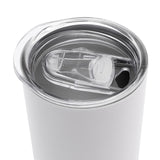 Personalised Double wall 15oz Stainless Steel Skinny Tumbler (White)