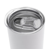 Personalised  Double wall 20oz Stainless Steel Skinny Tumbler (White)