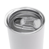 Personalised Double wall 15oz Stainless Steel Skinny Tumbler (White)