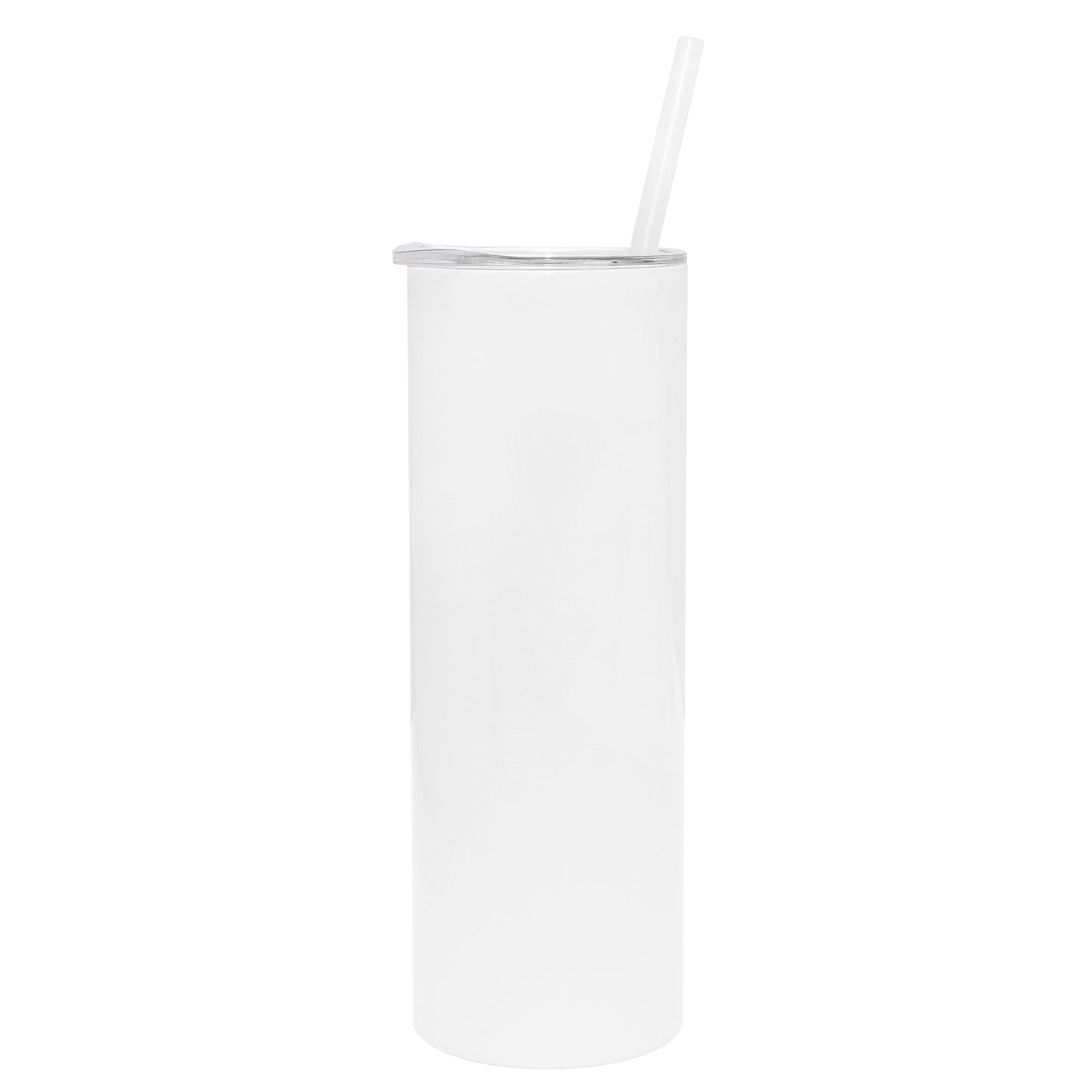 Personalised  Double wall 20oz Stainless Steel Skinny Tumbler (White)