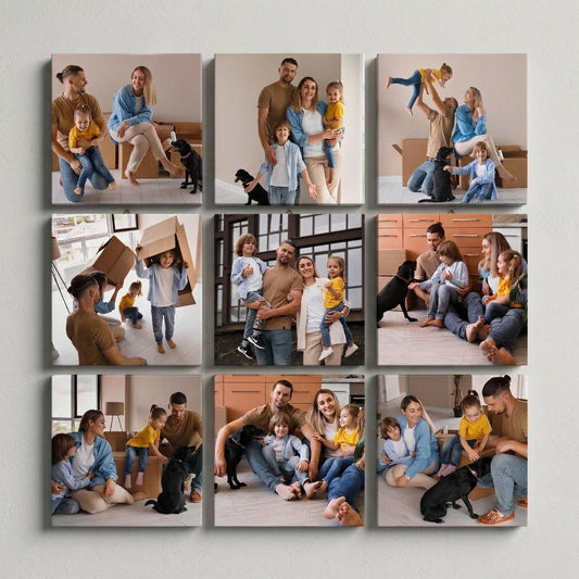 9 Piece Squares Canvas Print Combo Special (200x200mm)