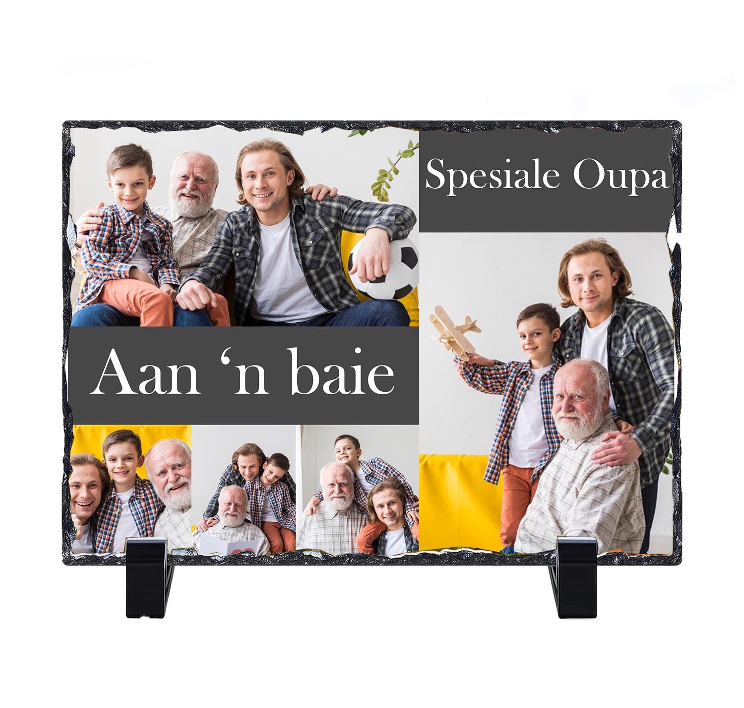 Slate Stone Photo Display Stand - Oupa Collage (various sizes)