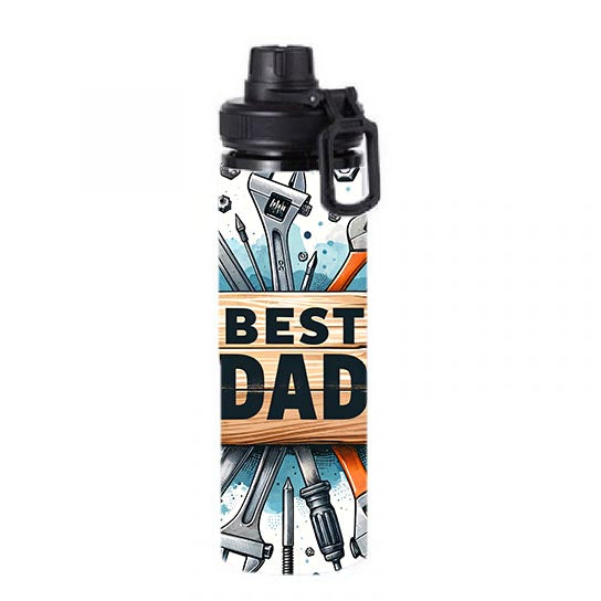 Dad - Best Dad Design on Tumbler, Can, Flask, or Water bottle