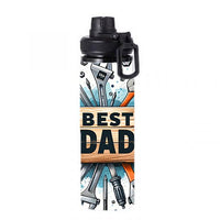 Dad - Best Dad Design on Tumbler, Can, Flask, or Water bottle