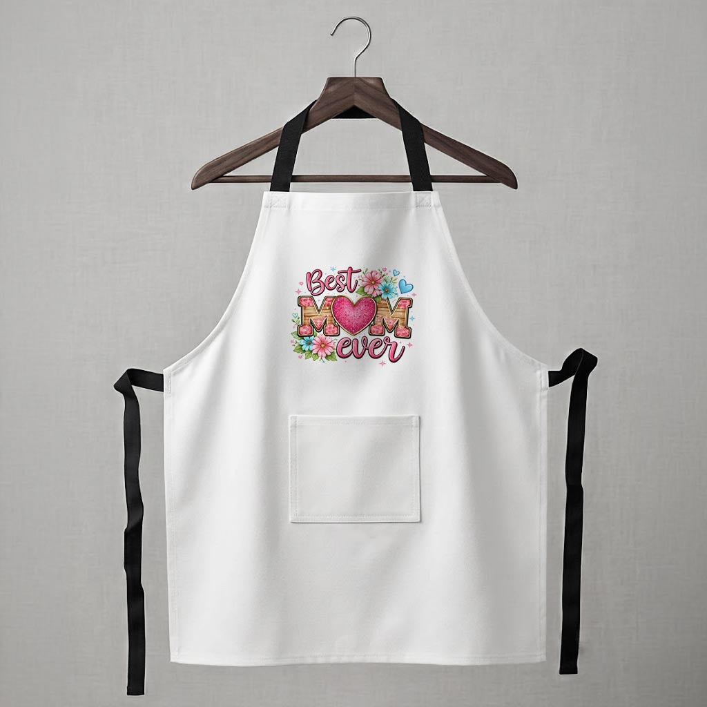 Personalised Apron - Best Mom Ever (White)