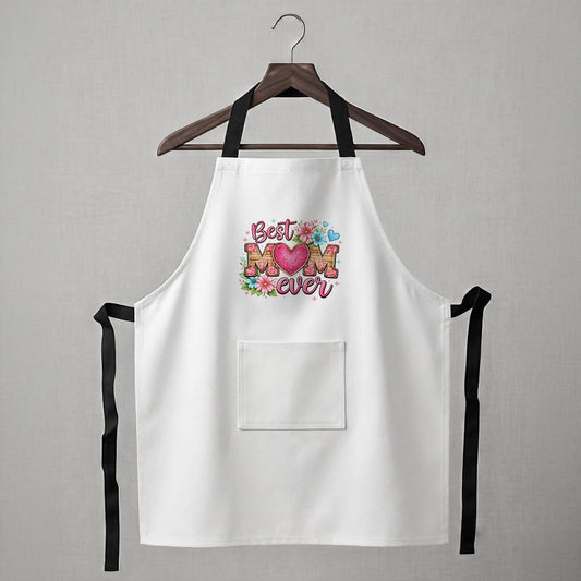 Personalised Apron - Best Mom Ever (White)