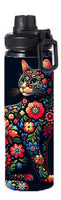 Cats - Flower Cat Design on Tumbler, Can, Flask, or Water bottle