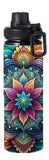 Flowers - Glitter Flower Design on Tumbler, Can, Flask, or Water bottle