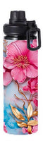 Flowers - 3D Pink Flower Design on Tumbler, Can, Flask, or Water bottle