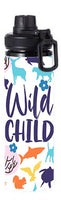 Kids - Wild Child Design on Tumbler, Can, Flask, or Water bottle