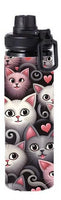 Cats - Kitty Love Design on Tumbler, Can, Flask, or Water bottle