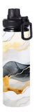 Marble - Gold & Black Marble Design on Tumbler, Can, Flask, or Water bottle