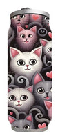 Cats - Kitty Love Design on Tumbler, Can, Flask, or Water bottle