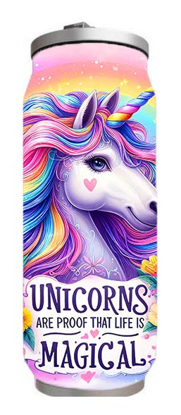 Kids - Unicorn Magic Design on Tumbler, Can, Flask, or Water bottle