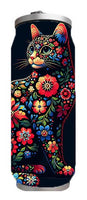 Cats - Flower Cat Design on Tumbler, Can, Flask, or Water bottle