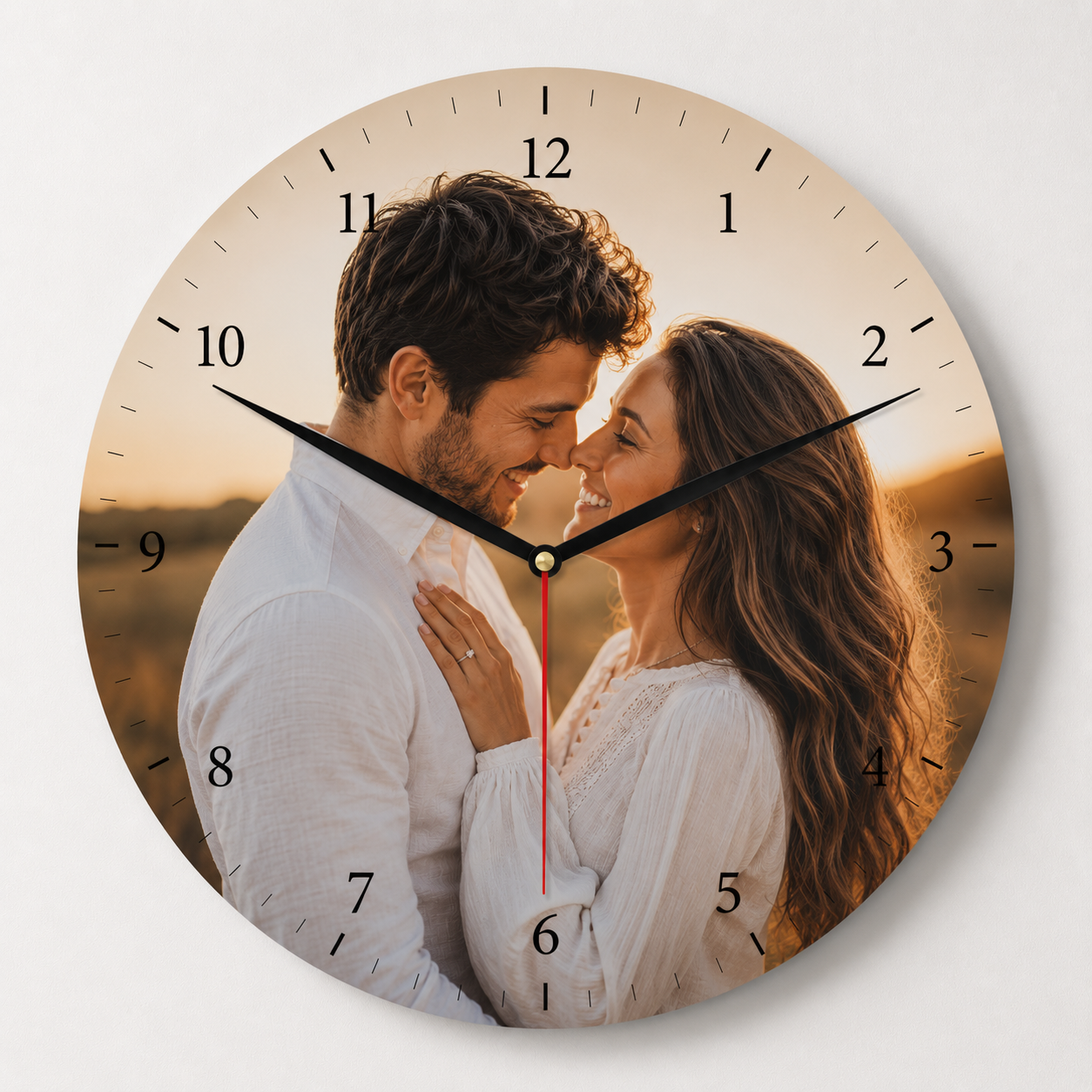 Personalized Photo Wall Clock – Custom Printed Clock with Your Favorite Photo | Ready to Hang