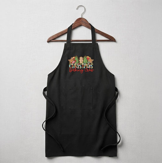 Personalised Apron - Christmas Baking Crew (Black)