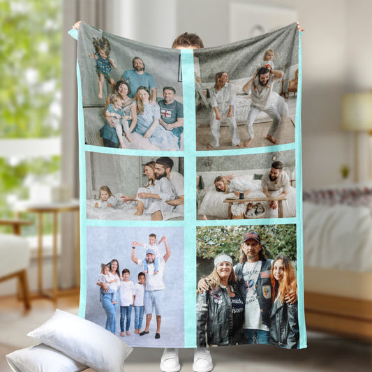 Personalised Fleece Blanket - Collage without Text