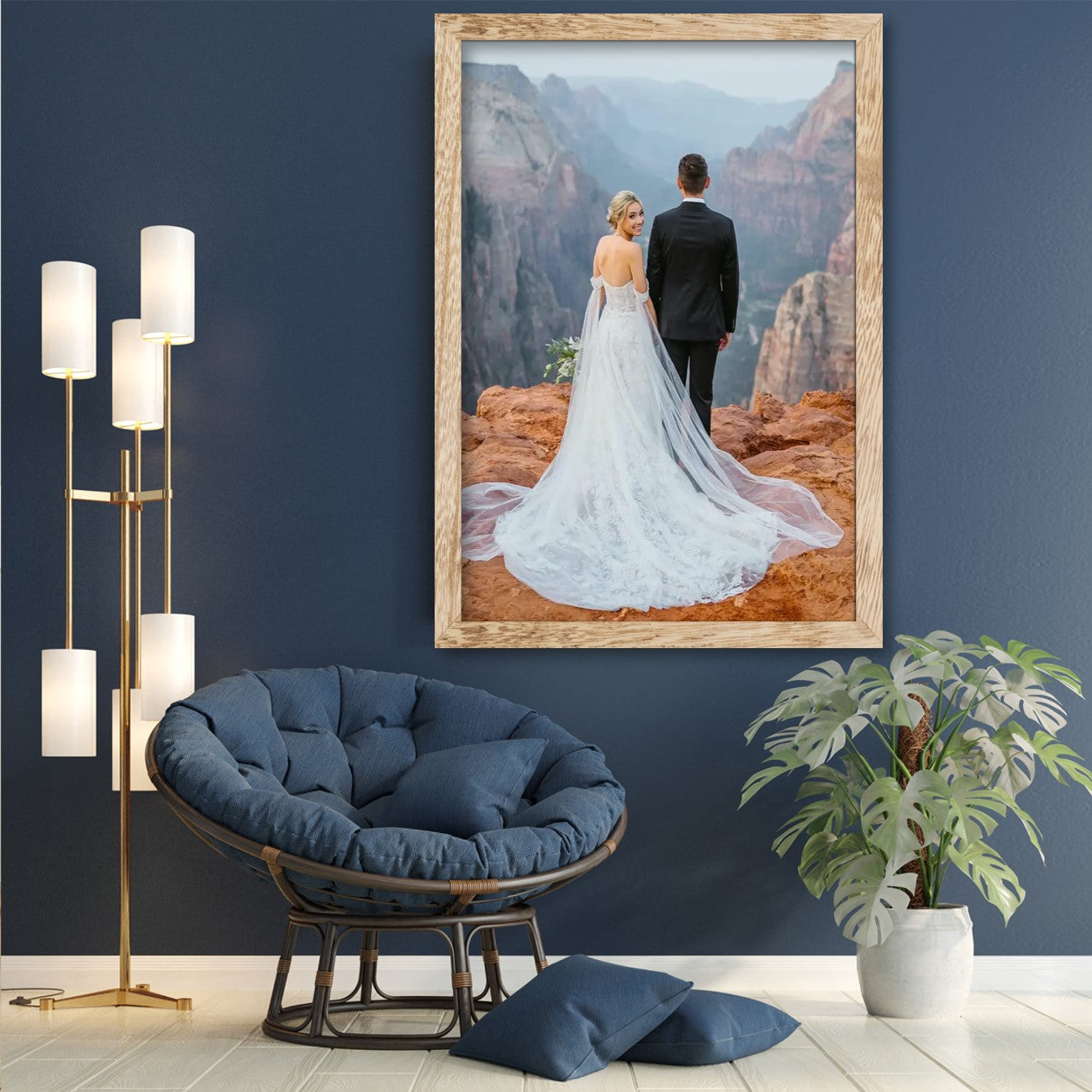 Virtual Frame Single  | A Sizes | (Available in Dark, Medium & Light Wood)