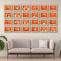 Virtual Frame Combo 24 Pc  | A Sizes | (Available in Dark, Medium & Light Wood)