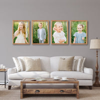 Virtual Frame Combo 4 Pc  | A Sizes | (Available in Dark, Medium & Light Wood)