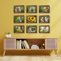 Virtual Frame Combo 9 Pc  | A Sizes | (Available in Dark, Medium & Light Wood)